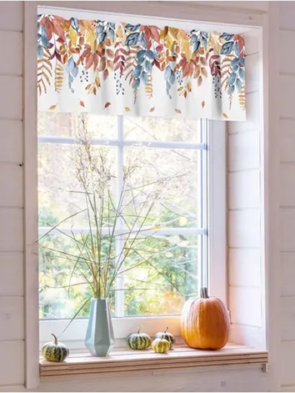 New! Floral Watercolor Window Curtain- Multicolor